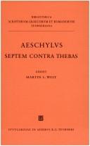 Cover of Aeschyli Septem contra Thebas by Aeschylus