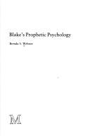 Front cover of Blake's prophetic psychology by Brenda S. Webster