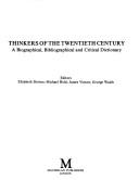 Front cover of Thinkers of the twentieth century by Elizabeth Devine