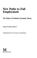 Front cover of New paths to full employment by Hanns-Joachim Rüstow