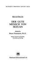 Front cover of Der gute Mensch von Sezuan by Bertolt Brecht