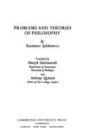 Front cover of Problems and theories of philosophy by Kazimierz Ajdukiewicz