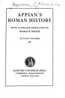 Cover of Appian's Roman history by Appianus of Alexandria