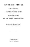 Front cover of A history of the county Dublin by Francis Elrington Ball