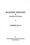 Cover of Blooded thought by Herbert Blau