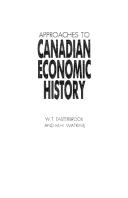 Front cover of Approaches to Canadian economic history by W. T. Easterbrook