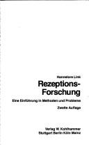 Cover of Rezeptionsforschung by Hannelore Link
