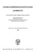 Front cover of Literaturwissenschaftliches Jahrbuch by Hermann Kunisch