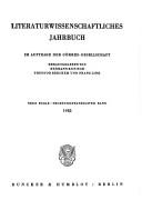 Cover of Literaturwissenschaftliches Jahrbuch by Hermann Kunisch