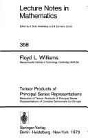 Front cover of Tensor products of principal series representations by Floyd L. Williams