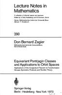 Front cover of Equivariant Pontrjagin classes and applications to orbit spaces by Don Bernard Zagier
