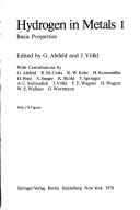 Cover of Hydrogen in metals I by Georg Alefeld