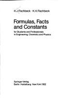 Front cover of Formulas, facts and constants by H. J. Fischbeck
