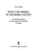 Front cover of Sitte und Moral in früheren Zeiten by Ernst Ziegler