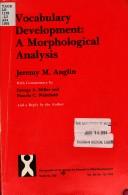 Cover of Vocabulary Development by Jeremy M. Anglin