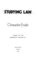 Cover of Studying law by Christopher Enright