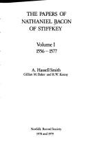 Front cover of The papers of Nathaniel Bacon of Stiffkey by Nathaniel Bacon