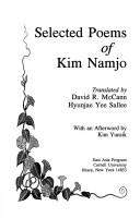 Front cover of Selected poems of Kim Namjo by Nam-jo Kim