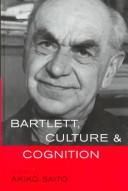 Front cover of Bartlett, culture and cognition by Akiko Saito