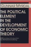 Front cover of The political element in the development of economic theory by Gunnar Myrdal