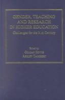 Front cover of Gender, teaching and research in higher education by Gillian Howie