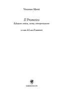 Cover of Il Prometeo by Vincenzo Monti