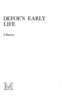 Front cover of Defoe's early life by F. Bastian