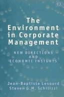 Front cover of The environment in corporate management by Jean-Baptiste Lesourd