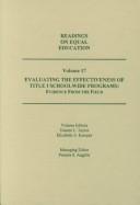 Cover of Readings on Equal Education: Improving Access and college Success for Diverse Students by St. John, Edward P.