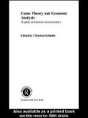 Front cover of Game theory and economic analysis by Christian Schmidt