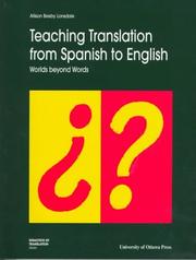 Front cover of Teaching translation from Spanish to English by Allison Beeby Lonsdale
