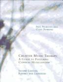 Cover of Creative music therapy by Paul Nordoff