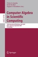 Cover of Computer algebra in scientific computing by International Workshop on Computer Algebra in Scientific Computing (10th 2007 Bonn, Germany)