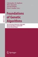 Front cover of Foundations of genetic algorithms by Workshop on Foundations of Genetic Algorithms (9th 2007 Mexico City, Mexico)