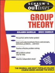Front cover of Schaum's outline of theory and problems of group theory by B. Baumslag
