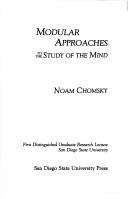Front cover of Modular approaches to the study of the mind by Noam Chomsky