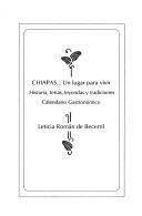 Front cover of Chiapas un lugar para vivir by Leticia Román de Becerril