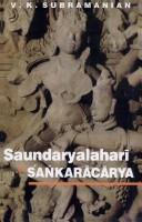 Front cover of Saundaryalaharī of Śaṅkarācārya by Sankaracarya.