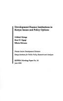 Front cover of Development finance institutions in Kenya by Githinji Njenga