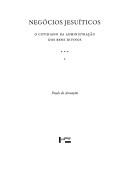Front cover of Negócios jesuíticos by Paulo de Assunção