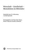 Front cover of Wirtschaft, Gesellschaft, Mentalitäten im Mittelalter by Rolf Sprandel