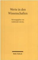 Front cover of Werte in den Wissenschaften by Gerhard Zecha