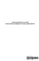 Front cover of Le financement de la santé dans les pays d'Afrique et d'Asie à faible revenu by Martine Audibert