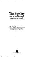 Front cover of The big city was a small village, and other poems by Sola Fosudo