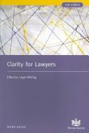Front cover of Clarity for lawyers by Mark Adler
