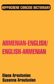 Front cover of Armenian-English, English-Armenian by Diana Aroutunian