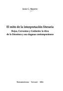 Cover of El mito de la interpretación literaria by Jesús G. Maestro