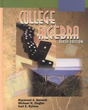 Front cover of College Algebra by Raymond A. Barnett
