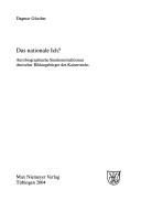 Cover of Das nationale Ich? by Dagmar Günther