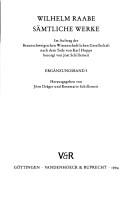 Cover of Sämtliche Werke by Wilhelm Raabe